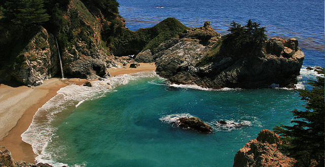 Big Sur Waterfall at McWay Cove, California Big Sur Waterfall at McWay Cove, California
