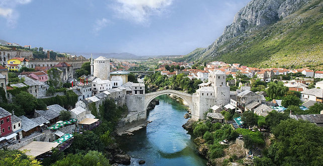 Mostar Old Town Panorama Mostar Old Town Panorama